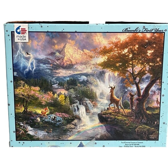 Disney Thomas Kinkade Dreams Collection 750 Piece Puzzle Bambi's First Year Comp - Picture 14 of 16